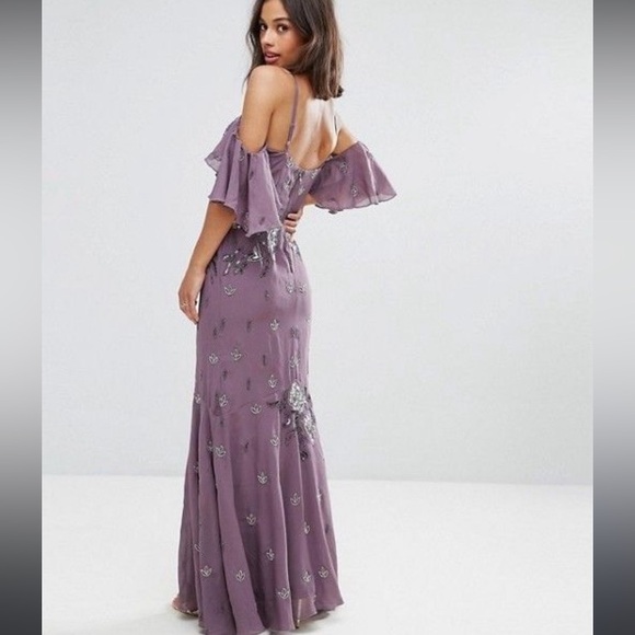 Retro style beaded evening gown - Picture 3 of 4